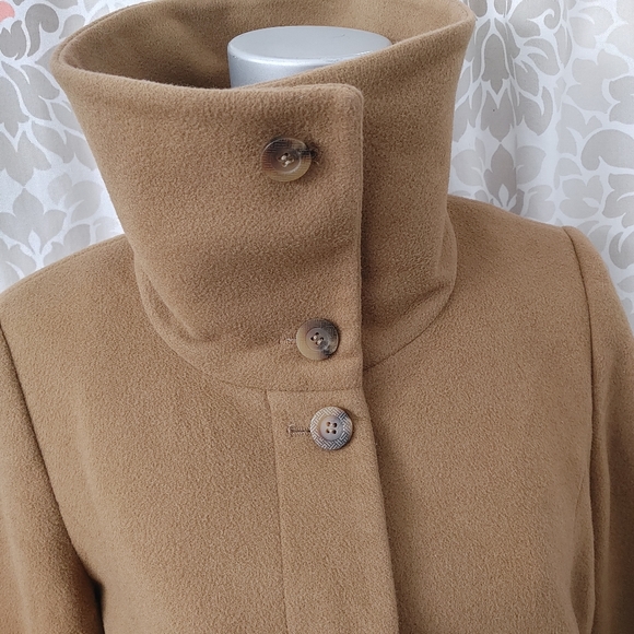 Cole Haan tan peacoat size 10 - Picture 3 of 8